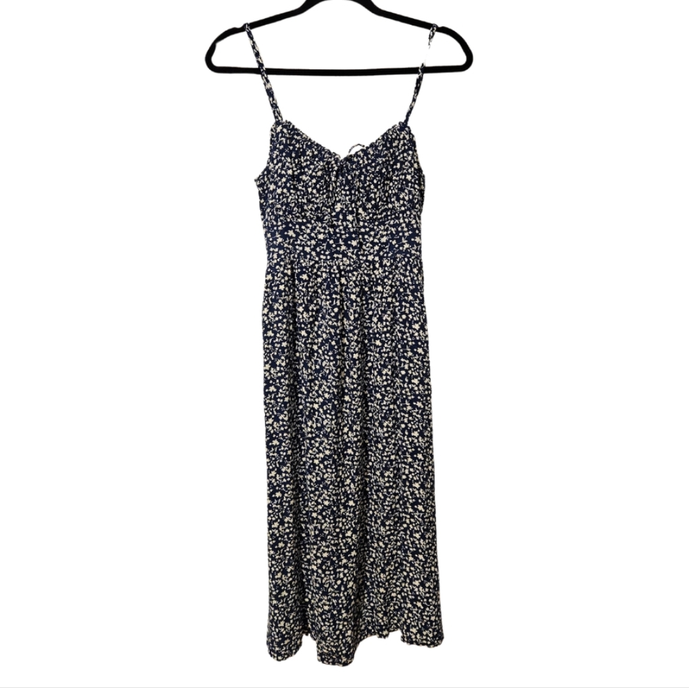 Old Navy Midi Dress, Navy & White Floral Print, Size XS